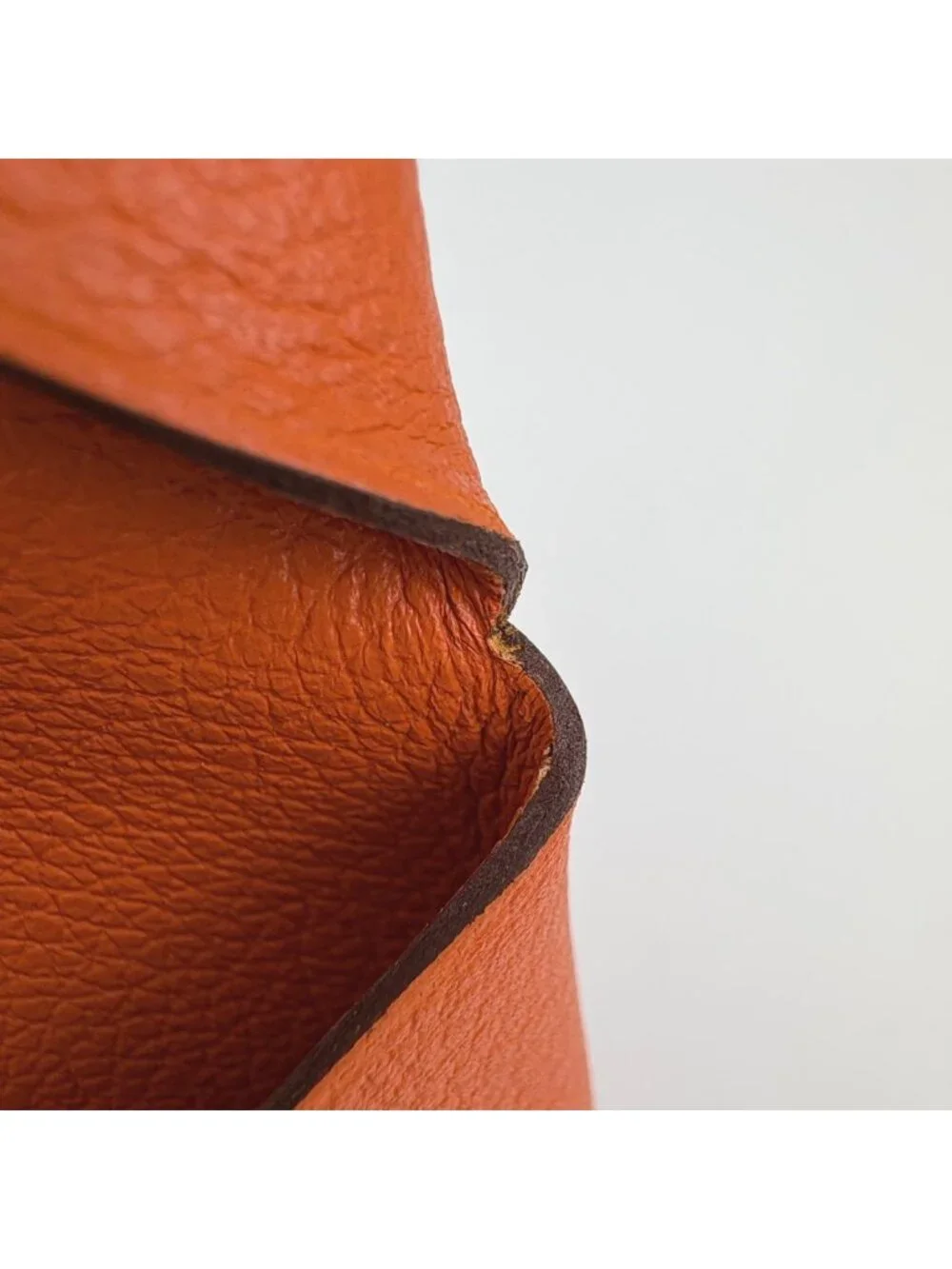 Hermes Calvi Card Case Vo Garibaldi Orange